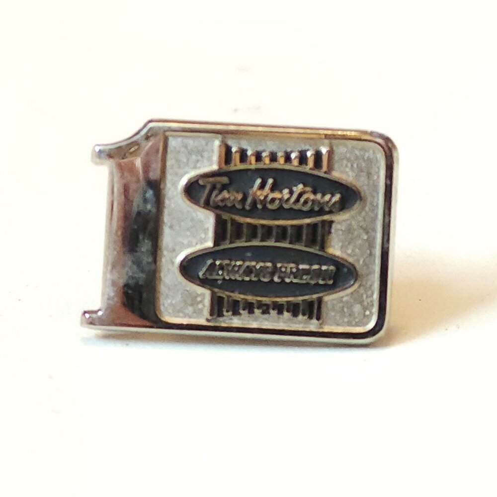 RETRO Tim Hortons Employee Pin Celebrating Employee Tenure Silver Tone